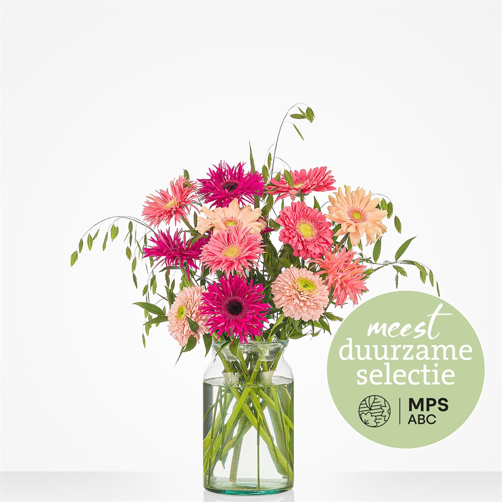 Groen Gekeurd gerbera boeket Groen Gekeurd gerbera boeket